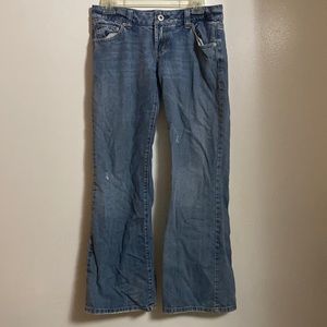y2k baggy american eagle lowrise wideleg jeans